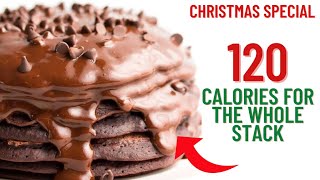 Low calorie chocolate pancakes for holidays  Low calorie breakfast recipe  Low calorie pancakes [upl. by Esylle]