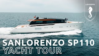 NEW Sanlorenzo SP110 motor yacht for sale  Walkthrough tour  Lengers Yachts [upl. by Cleveland223]