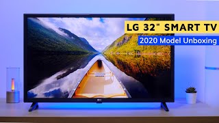 New LG 32quot Smart LED TV Unboxing  2020 Model Overview Features WebOS UI Apps [upl. by Anilef]