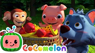 Apples and Bananas Song  CoComelon Furry Friends  Animals for Kids [upl. by Gnauq]