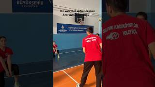 Bir antrenman günü🫵 sports volleyball challenge badmintonlovers spor karate volley [upl. by Airalednac]