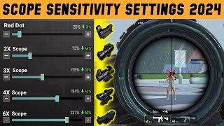 PUBGBGMI Scope Settings 2x 3x 4x 6x 8x 2024  New Best Scope Sensitivity Settings amp Control in 2024 [upl. by Dlanigger945]