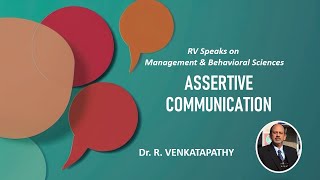 ASSERTIVE COMMUNICATION assertivecommunication rvspeaks managementskills communication [upl. by Nemracledairam868]