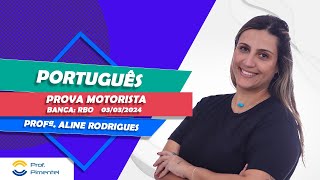 Correção da Prova Motorista  Português  Banca RBO [upl. by Nyrtak]