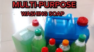 SUPER  FOAMY MULTIPURPOSE LIQUID SOAP 4 With Only 4 INGREDIENTS liquidsoap dishwashingliquid [upl. by Diannne334]