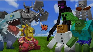 MOWZIES MOBS VS MUTANT MOBS  MINECRAFT MOB BATTLE [upl. by Joshua273]