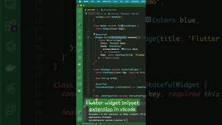 flutter shots Convert flutter StatelessWidget into StatefulWidget with 2 clicks in vscode shots [upl. by Annel451]