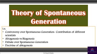 Spontaneous generation Theory in Microbiology  Abiogenesis vs biogenesis in detail EnglishMarathi [upl. by Vastah973]