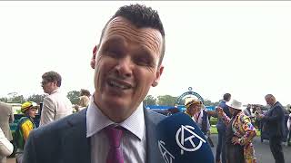 PRIVATE EYE WINS THE G3 FESITVAL STAKES  JOE PRIDE INTERVIEW [upl. by Iv]