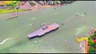 INS Vikrant sea trials Helicopter Landing and take off [upl. by Akihc182]