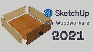 How To Make Drawers in SketchUp 2021  Woodworkers [upl. by Naesal]