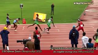 Men’s 4x400m SFinal  BotswanaNigeriaGambia QUALIFIED  African Championships Mauritius 2022 [upl. by Enimzzaj]