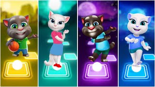 Team Tom  Talking Tom vs Talking Angela  Coffin Dance Tiles Hop Edm Rush [upl. by Theurer]