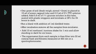 Dehydrogenase enzyme activity of soil  Microbial activity [upl. by Adrahs]