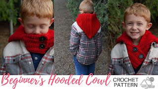 How to Crochet a Hooded Cowl Easy Step by Step for Beginners [upl. by Judith]