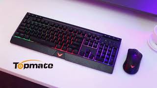 TopMate 24G Backlit Rechargeable Wireless Keyboard and Mouse [upl. by Aerdnek]