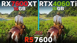 RX 7600 XT vs RTX 4060 Ti 16gb  Ryzen 5 7600  Tested in 15 games [upl. by Alemrac962]