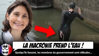 Amélie OudéaCastéra se VAUTRE puis HURLE en allant se baigner dans la Seine [upl. by Ilarin832]