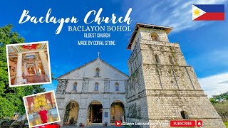 INTERIOR DESIGN OF BACLAYON CHURCH amp ITS HISTORY  THE OLDEST CHURCH MADE BY CORAL STONE IN BOHOL [upl. by Fleeman]