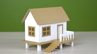 Wow  beautiful paper house  how to make a attractive house from paper  DIY [upl. by Acinaj]