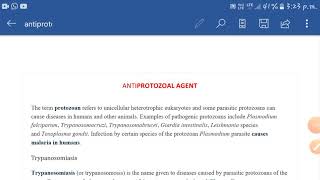 Med chem Antiprotozoal agent [upl. by Anais944]