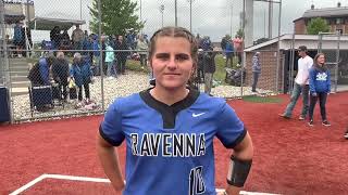 Ravenna sophomore Emma Herremans after D3 state quarterfinals [upl. by Hcir803]