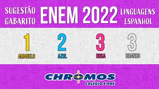 Gabarito ENEM 2022 CHROMOS  Prova Amarela Questão 01  Espanhol [upl. by Ahsiele]