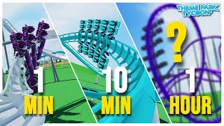 Building The WING COASTER in 1 MINUTE 10 MINUTES and 1 HOUR [upl. by Leena]