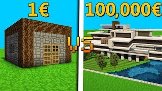 MAISON À 1€ VS MAISON À 100 000€ DANS MINECRAFT [upl. by Ahcilef]