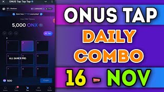 Onus Tap Tap Tap Daily Code 16 November 2024  Today Onus Daily Code  AGP onusdailycode [upl. by Phonsa]