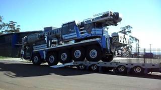 Unloading The 100 Ton BIGLIFT Liebherr Crane AT HHAs Muswellbrook Depot [upl. by Rednaxela25]