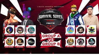 🔴LIVE LEAGUE DAY 1 II GROUP A VS B I INFLUENCER PHAASE  SURVIVAL SERIES S1 II FT raadvaiyt829 [upl. by Elfstan]