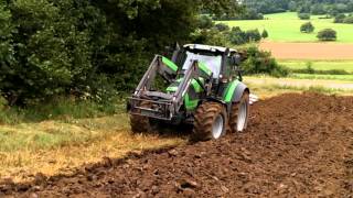 deutz fahr agrotron m 600 pflügen [upl. by Annaek]