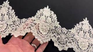 Ivory Beaded Lace Trim  Hazel [upl. by Merril439]