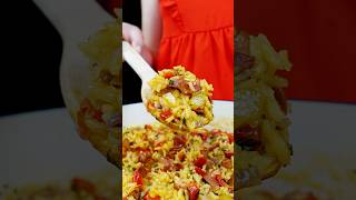 ❤️ Chorizo Rice ASMR shorts [upl. by Lalat]