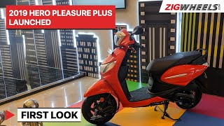 2019 Hero Pleasure Plus Launched  First Look  ZigWheelscom [upl. by Gensler445]