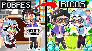 ¡MINECRAFT PERO PASAMOS DE POBRES A RICOS😱🤑 NOS CONVERTIMOS EN MILLONARIOS 😎 SRJUANCHO MINECRAFT [upl. by Airehs355]