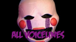 The Marionette  All Voicelines with Subtitles  Ultimate Custom Night [upl. by Pirri728]