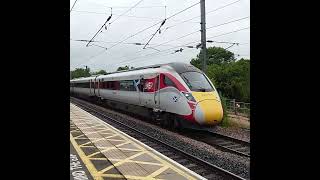 Scotland Livery Azuma Passing Northallerton class800 azuma passengertrain trainspotting train [upl. by Hnirt]