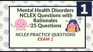 Mental Health Nursing Questions and Answers 1 NCLEX Test 25 Questions [upl. by Meaghan]