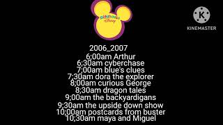 playhouse disney schedule [upl. by Steinberg497]