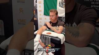 Canelo getting wrapped up for Berlanga [upl. by Dnama]