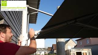 Varioflex Suncomfort by Glatz Ampelschirm im Test [upl. by Nosliw]