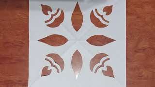 Paper stencil Rangoli design Rangoli Paper Cutting Rangoli Stencil  Paper Cutting Rangoli [upl. by Raffo]