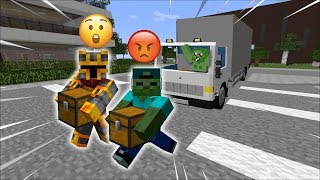 MC NAVEED AND MARK FRIENDLY ZOMBIE BECOME DELIVERY DRIVERS FOR SHOPS DANGEROUS DRIVING Minecraft [upl. by Alyn567]