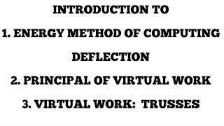 INTRODUCTION TO STRUCTURAL THEORY  ENERGY METHOD  PRINCIPLE OF VIRTUAL WORK TRUSSES  civil [upl. by Namaj]