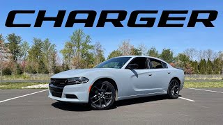 Review  2021 Dodge Charger SXT V6 Blacktop [upl. by Kyred]