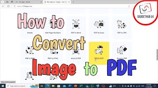 How to convert Image to PDF  GadgetHub LK [upl. by Tepper]