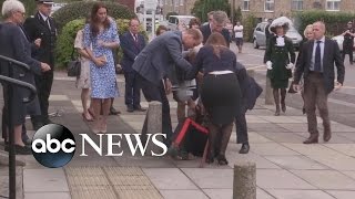 Prince William Rushes to Aid Fallen Dignitary [upl. by Ahsocin]