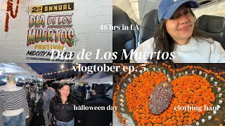 vlogtober ep5 48 hours in LA halloween day clothing haul midcity mercado [upl. by Lladnek]